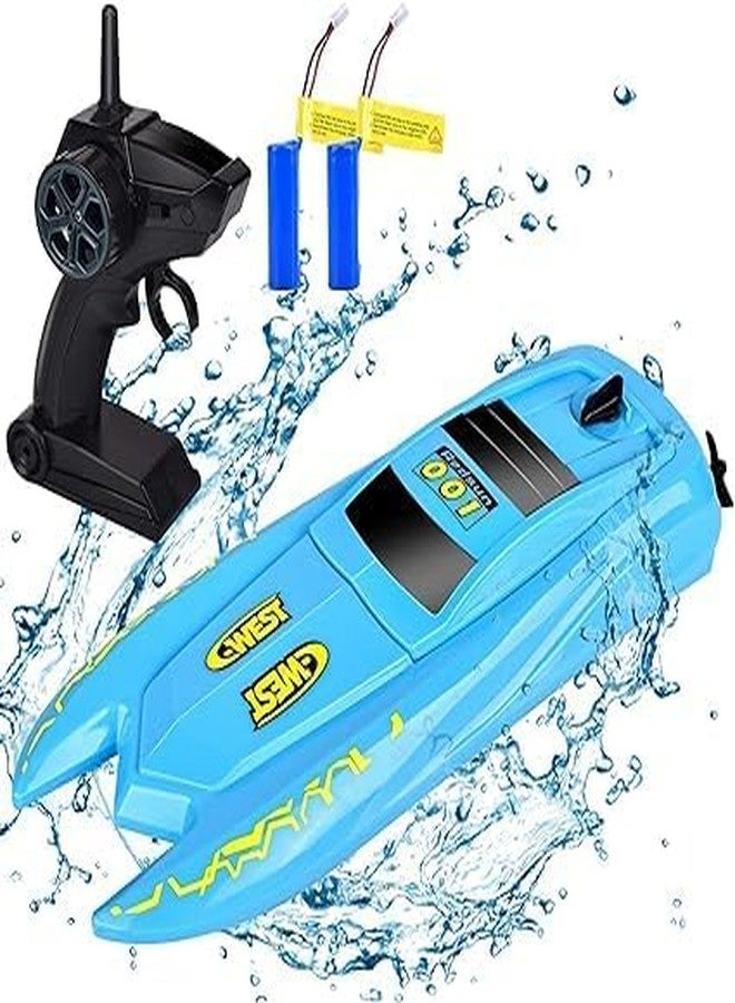EXOMOON RC Boat Remote Control Boats for Pools and Lakes - H126 Mini Racing Boats 2.4GHz 10km/h High Speed Remote Control Boat for Kids Adults Boys Girls Multicolor - Image 1